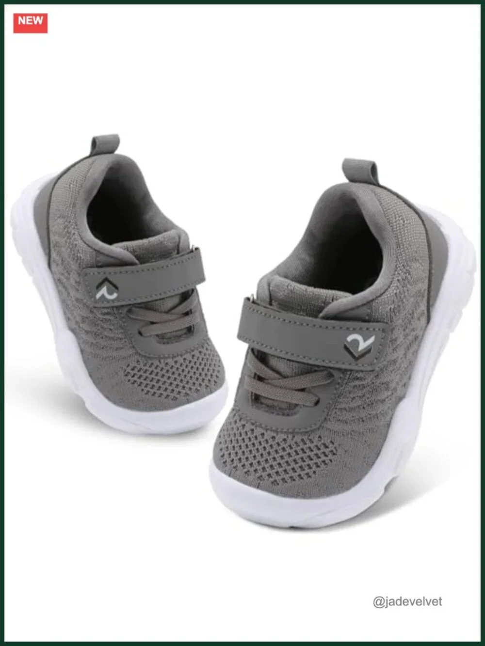 Wide Toddler Sneakers with Strap, Barefoot Feel, Breathable Knit, Lightweight